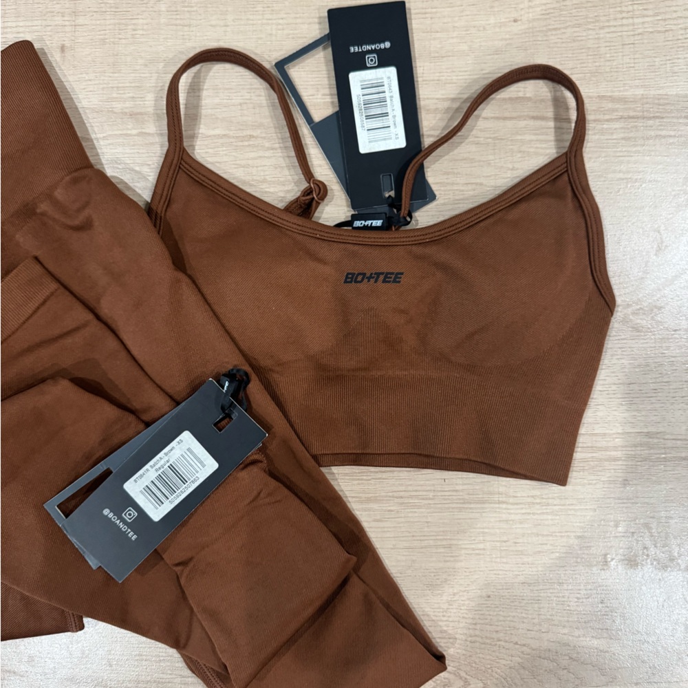 Bo+Tee Women's Brown Leggings and Top Set - Picture 5 of 7